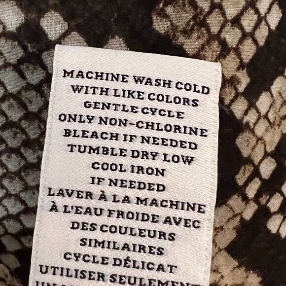 Altuzarra for Target 20th Anniversary Snake Print Brown Chiffon Blouse Size S - Picture 6 of 12